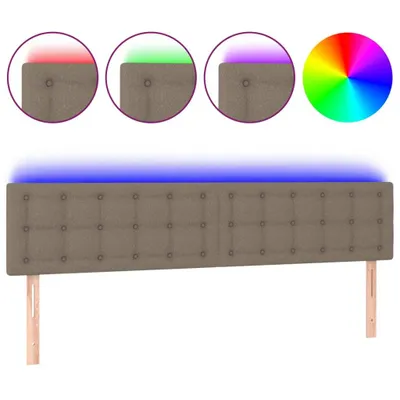 Produktbild von vidaXL LED Kopfteil Taupe 180x5x78/88 cm Stoff