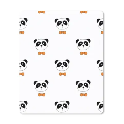Produktbild von MuchoWow® Mauspad Mousepad Panda - Schwarz - Weiß - Muster 19x23 cm - Mousepads - Maus Mat - Pad - Mausunterlage - Mauspads - Spielen