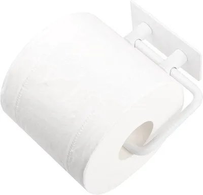 Immagine prodotto di Portarotolo - Autoadesivo - Bianco - Acciaio inossidabile