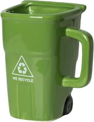 Produktbild von Tasse Mülltonne Grün GESCHENK für den Büroschreibtisch lustig