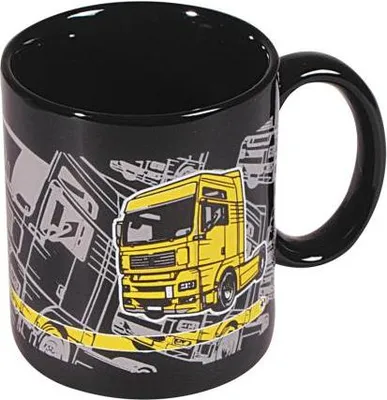 Produktbild von Tasse mit print Trucker Motiv Schwarz 57089