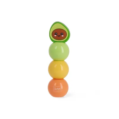 Produktbild von Legami - 3-in-1 Textmarker, Pastellfarben, Grün, Gelb, Orange, Schnell Trocknend, Avocado-Thema