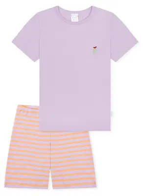 Productafbeelding van Schiesser pyjama voor peutermeisjes, korte mouwen, maat 140, kleur: orchidee