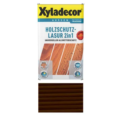 Produktbild von Holzschutz Lasur für Außenbereich Xyladecor  2in1 Palisander 0,75L Universeller Allwetterschutz