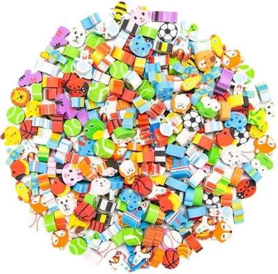 Produktbild von 300 Stück Mini Radiergummis Niedliche Tiere Klein Bleistift Set für Kinder Hausaufgaben und Geschenke
