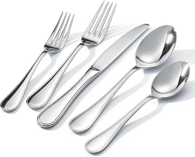Imagen del producto de Conjunto de cubiertos Silecomplaza para 12 personas, juego de 60 piezas de acero inoxidable 18/10
