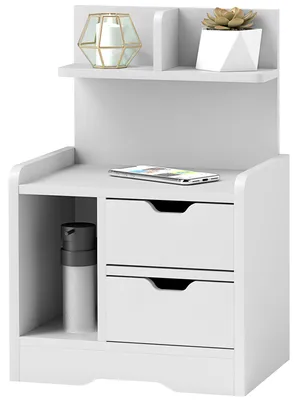 Immagine prodotto di Comodino HOMCOM con 2 cassetti, tavolino, comodino con ripiano