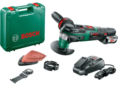 Immagine prodotto di Bosch Cordless Multi-Tool - AdvancedMulti 18 with Accessory Set (Supplied with 1 x 18V - 2.5Ah battery + charger)