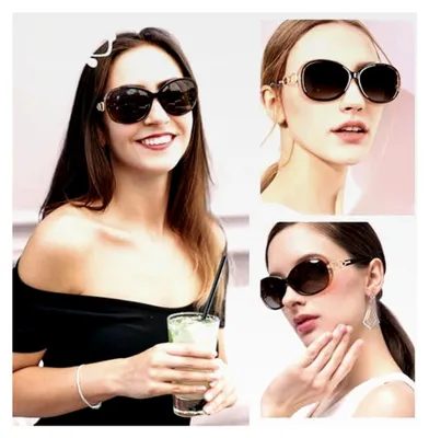 Produktbild von Damen Sonnenbrille Polarisiert Übergröße Klassisch Vintage Oversize UV400 Schutz