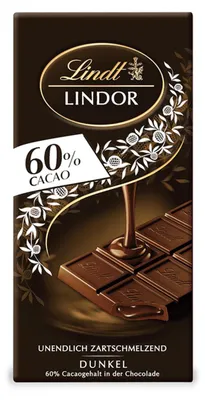 Produktbild von Lindt Lindor Kakao Feinherb Tafel Edelbitter Schokolade 100g