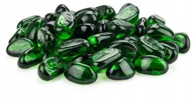 Immagine prodotto di Pietre decorative per acquario Otoczak in vetro verde 500 g, 1-3 cm per acquario, terrario e decorazioni