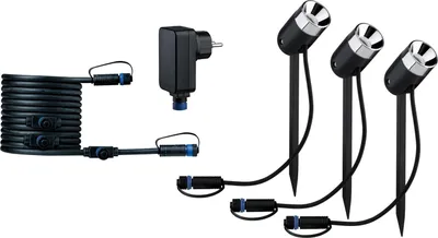 Produktbild von Paulmann Plug & Shine LED Gartenstrahler Pike Basisset