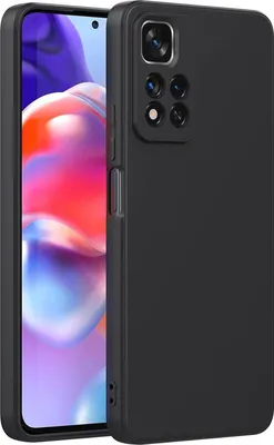 Produktbild von Silikon Hülle für Xiaomi Redmi Note 11 Pro+ 5G Schutzhülle Matt Schwarz Backcover Handy Case