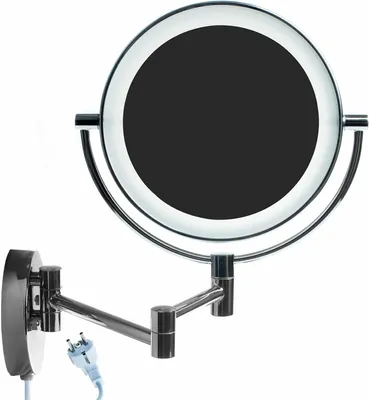 Productafbeelding van Make-up spiegel, dubbelzijdig verlicht, 8,5 inch, 7-voudige vergroting, geschikt voor make-up