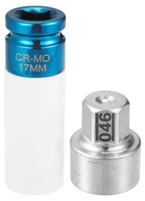 Imagen del producto de Tuerca de seguridad para llantas, modelo 046, compatible con vehículos X1. Sistema antirrobo para protección de las ruedas