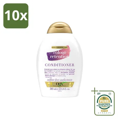 Obrázok produktu pre 10 kusov kondicionéru OGX na ochranu farby pre farbené vlasy, objem 385 ml - balenie