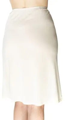 Produktbild von Mewa Lingerie Damen Halbrock Viskose Unterrock - Antistatisch, Atmungsaktiv & Unsichtbar unter dem Kleid, Größe 38, Ecru