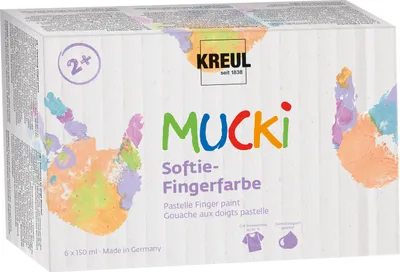Image de MUCKI peinture pour doigts Softie, set de 6 150 ml
