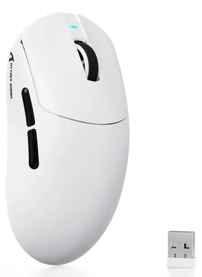 Zdjęcie produktu dla Mysz gamingowa bezprzewodowa - 55 g - PAW3311 - Biała - Trójtrybowa, do gier FPS i MOBA