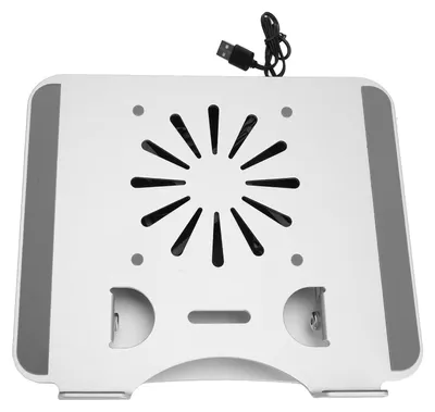 Produktbild von Laptop-Kühlerständer, 17 Zoll, Aluminiumlegierung, erhöhebar, faltbar, tragbar, mit USB-Basisventilator