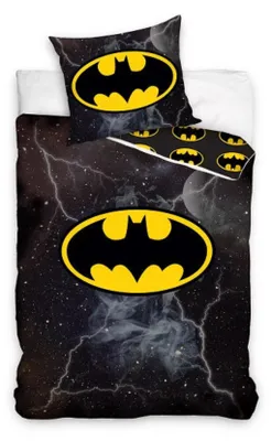 Produktbild von Batman Bettwäsche - weiche Baumwolle 140x200 cm Kissen und Decke