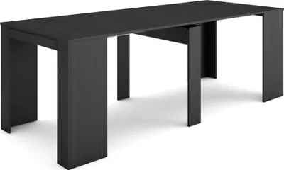 Immagine prodotto di S III Consolle allungabile, 222x90x77cm, Per 10 persone, Tavolo da pranzo, Nero