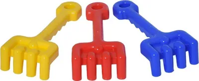 Obrázek produktu pro Plasto Kratta, 22 cm, Hrábě, 1 rok/roky, Červená, Žlutá