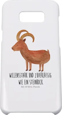 Produktbild von Mr. & Mrs. Panda Samsung Galaxy S8 plus Handyhülle  Sternzeichen Steinbock - Weiß - Geschenk, Hülle, Geburtstag Dezember, Bock, Handy Case, Steinböcke, Ziege, Januar