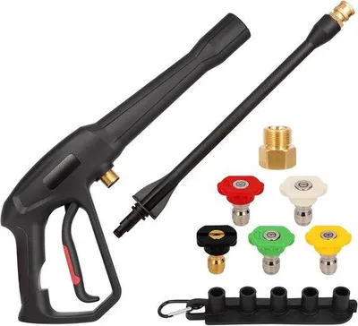 Produktbild von Sproeikop-Hydraulikpistole - Hochdruck-Sprühkopf - MAX2000 PSI - Ideal für Auto-Reinigung, Boden, Rasen und Wandreinigung