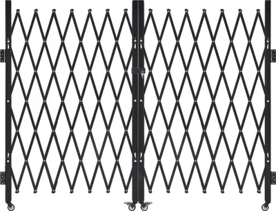 Produktbild von Sicherheitstor Doppelt Faltbar Abschließbar - Scherentor 3300x1605mm - Hochwertiges Scherentor für Sicherheit