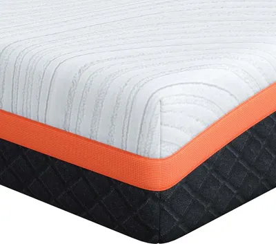 Produktbild von vidaXL Matratze Weiß und Schwarz 200 x 200 cm Jacquard-Stoff