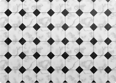 Produktbild von Geometrisches Kachelmuster – Bodenschutzmatte – Stuhlunterlage 140x100 cm – Rutschfest – Hartbodenmatte