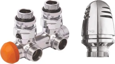 Produktbild von XIMAX Design Mittenanschlussgarnitur Deluxe Typ H, in Chrom "Eckvariante", 070438