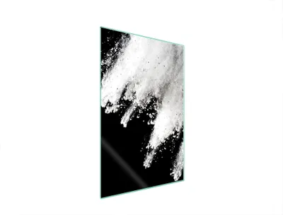 Produktbild von Herdabdeckplatte 35x52 Glaskeramikkochfeld Abdeckung Spritzschutz Glasplatte Deko Schneidebrett Explosion Schwarz