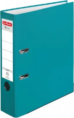 Zdjęcie produktu dla Segregator A4 8cm PP turkusowy karaibski Q file - HERLITZ