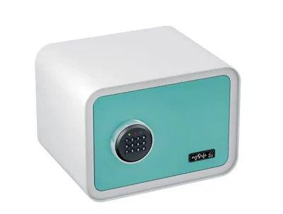 Produktbild von BASI - mySafe - Elektronik-Möbel-Tresor - mySafe 350 - Code - Blau-Weiß
