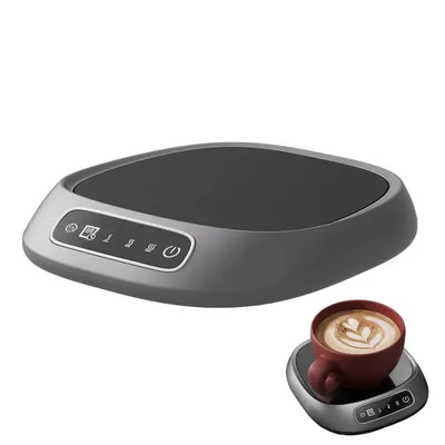 Produktbild von Tekoo Getränkeuntersetzer Tassenwärmer Elektrisch, USB Getränkewärmer mit Timer & 3 Stufen, 10W Zubehör für Keramiktassen, Glasbecher, Edelstahlbecher