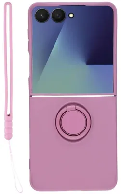 Obrázok produktu pre Puzdro Avizar pre Galaxy Z Flip8, mäkká povrchová úprava, s držiakom a remienkom, fialová farba
