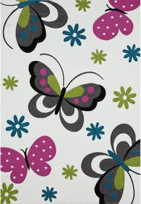 Image de BUTERFLY Tapis tissé pour salon et chambre à coucher avec motif animalier