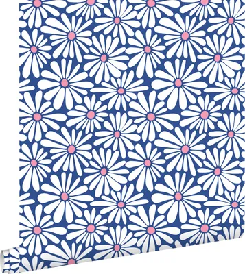 Obrázok produktu pre ESTAhome tapety sedmokrásky modrá a ružová 53 cm x 10,05 m