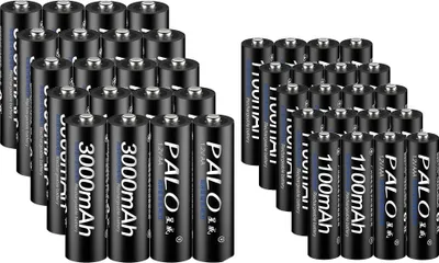 Obrázek produktu pro Nabíjecí baterie Ni-MH, 3000mAh AA, 1100mAh AAA ,20AA a 20AAA, 1,2 V