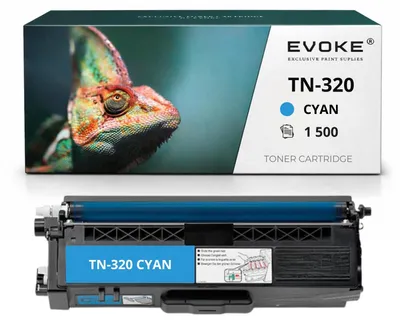 Produktbild von Evoke Toner-Kompatibilkartusche für Brother-Drucker TN320 TN-320, Cyan, 1.500 Seiten, kompatibel mit MFC-9970CDW, DCP-9270CDN, HL-4150CDN, HL-4140CN