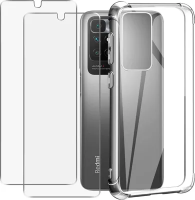 Produktbild von Hülle + 2x Panzerglas für XIAOMI REDMI 10 Silikon transparent