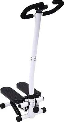 Obrázek produktu pro Fitness stepper, výškově nastavitelný, s odporovými pásy, černý
