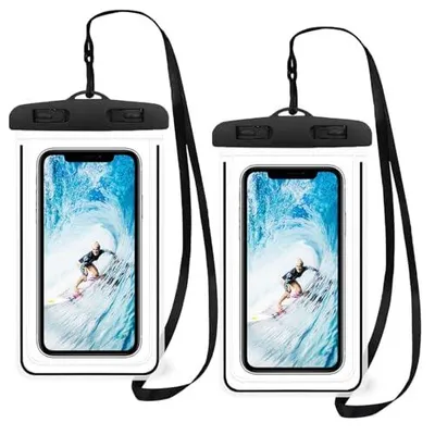 Produktbild von 2 Wasserdichte Smartphone Handyhülle mit Trageband, IPX8 Touchscreen-Kompatibel