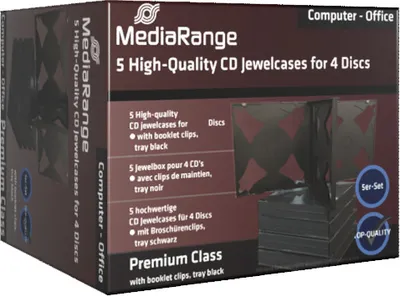 Produktbild von 50 (5x 10Stk) DVD CD Hüllen 4fach 4er Jewelcases