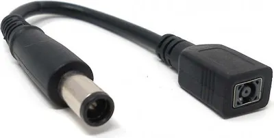 Produktbild von SYSTEM-S DC 20 V Kabel 7,5 cm 7,4 x 5,0 mm Buchse zu 4,5 x 3,0 mm Stecker Adapter Schwarz