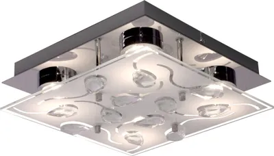 Produktbild von LED Deckenleuchte, Glas, Kristalle, silber, L 22 cm