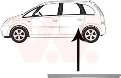 Produktbild von VAN WEZEL Zierleiste für die Tür Hinten Links Leiste für OPEL Meriva A (X03) 3781425