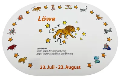 Produktbild von Stilvolle Platzmatte Sternzeichen Löwe – Elegantes Tischset Schwarz für Astrologie-Fans, 1 Stück